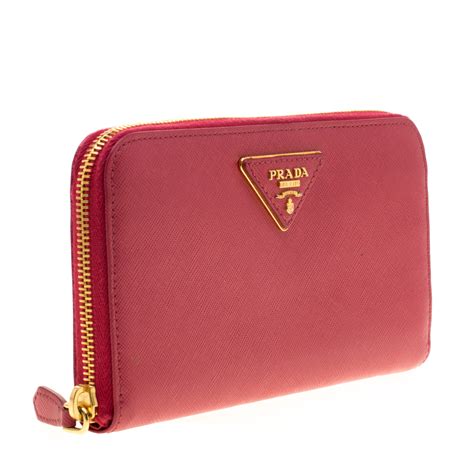 prada saffiano zip wallet